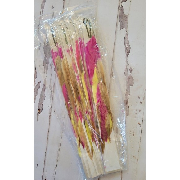 12 Pack Feather Hair Clips Boho Hot Pink Hair Extensions Party Favors Gi… - Picture 3 of 5